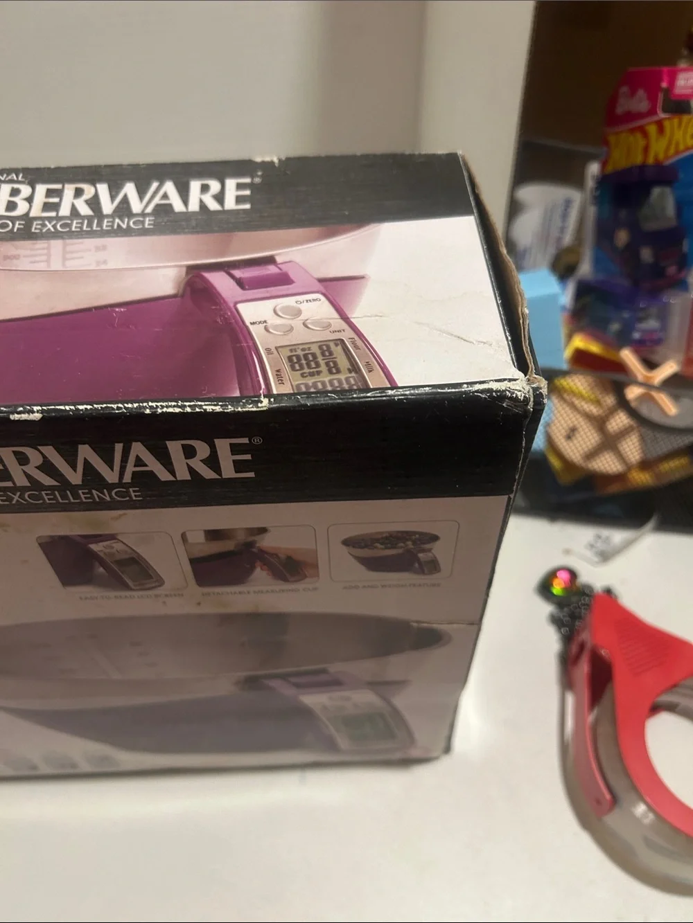 Farberware Purple and Silver Digital Measuring Bowl